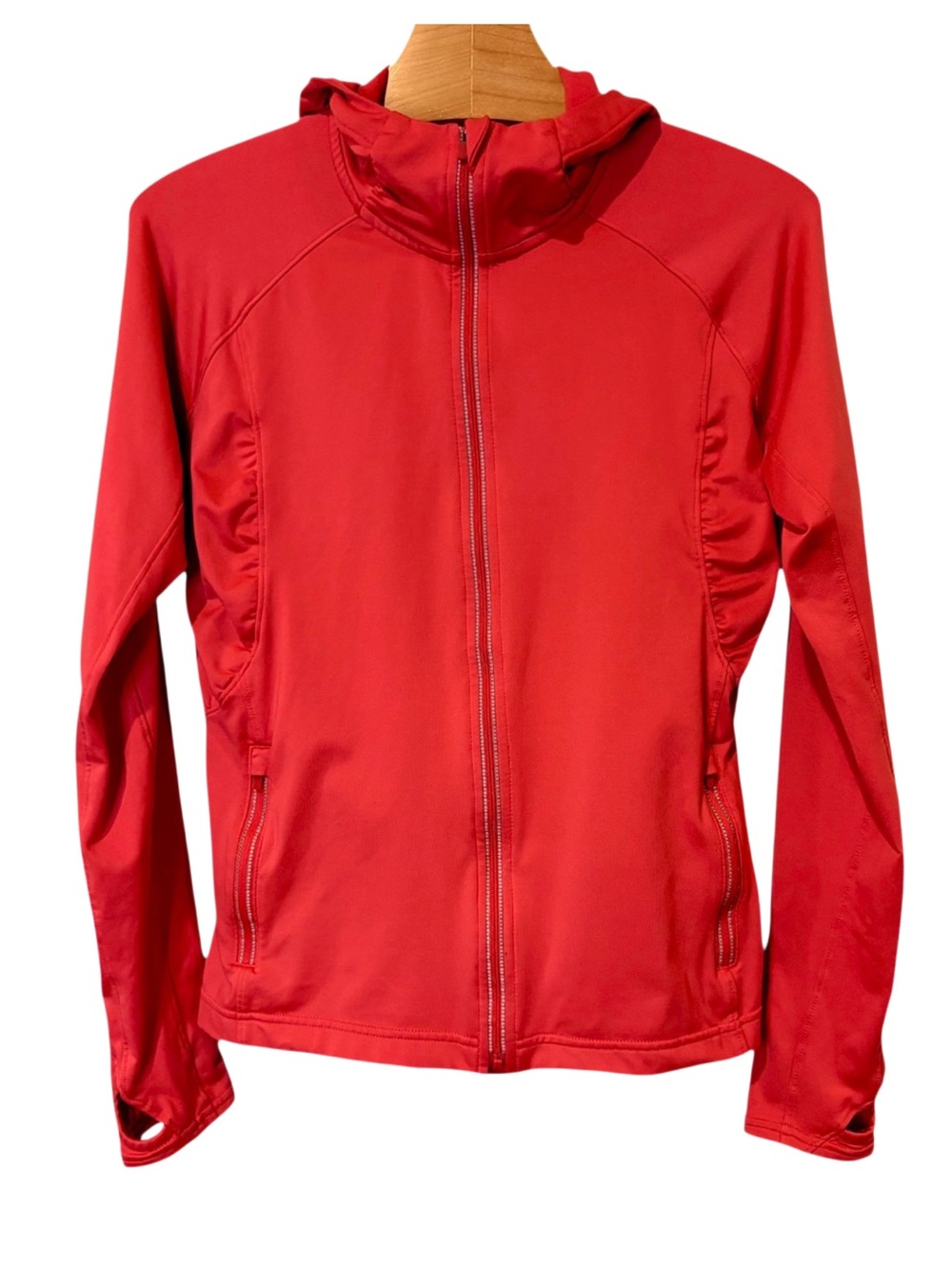 Athleta Full Zip Hooded Sweatshirt Size Small Coral